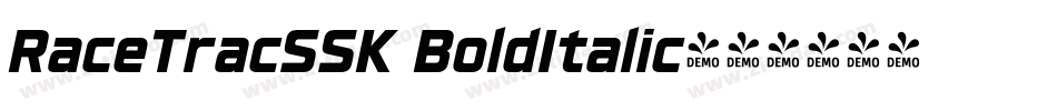 RaceTracSSK BoldItalic字体转换